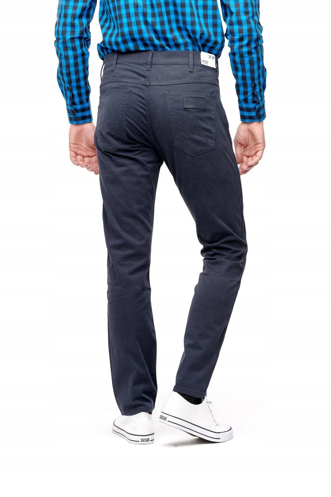 Pánské zúžené kalhoty Wrangler Larston Dark Navy W18SXC18R 30/32
