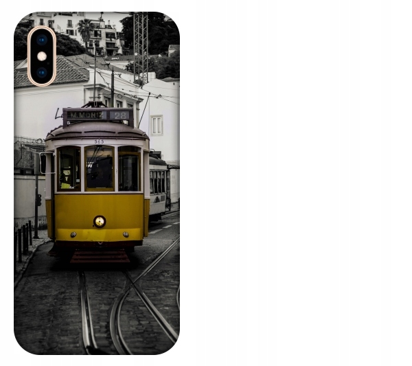 

Etui pokrowiec iPhone Xs Max Lizbona zólty tramwaj