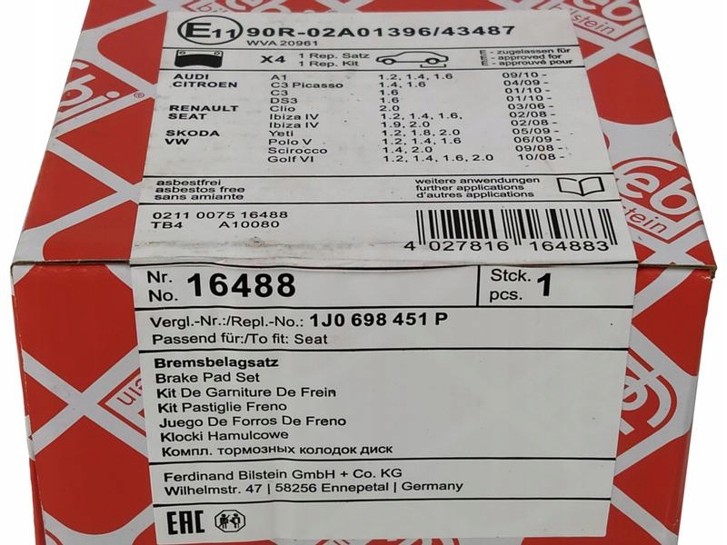 FEBI TARCZE+KLOCKI+ŁOŻYSKA TYŁ AUDI A4 B5 Rodzaj tarcz Pełne