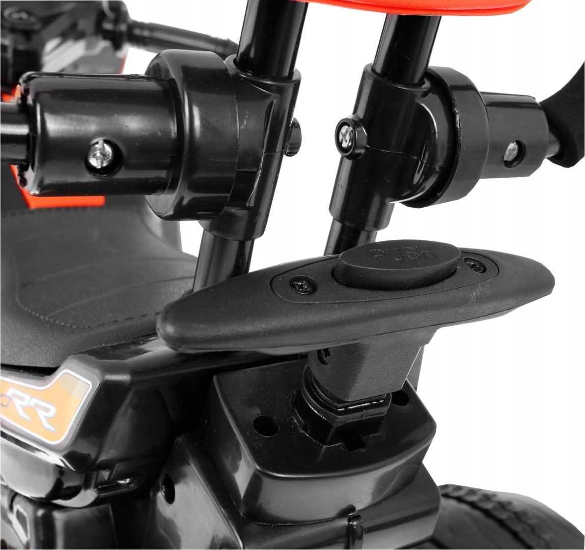 Motorek Rowerek Pchaczyk Pomarańczowy Długość pojazdu 78 cm