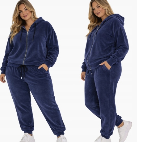 Rozpínací Teplákovka Dámský Velur 54 56 7xl 8xl gran pohodlný obepínající 0150