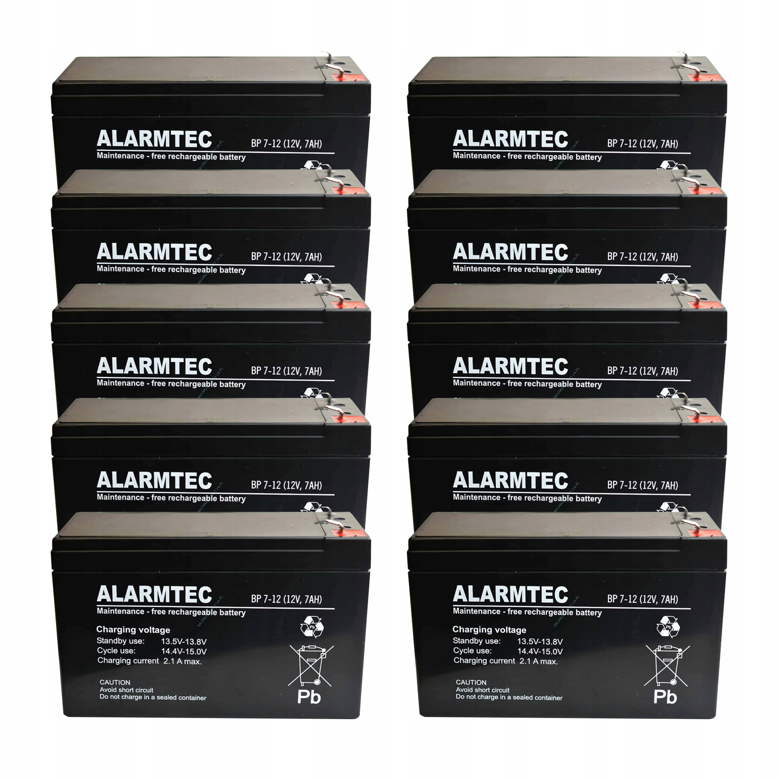 Alarmtec Akumulátor Bp 7-12 pre Telefonnú Centrálu (10 kusov)