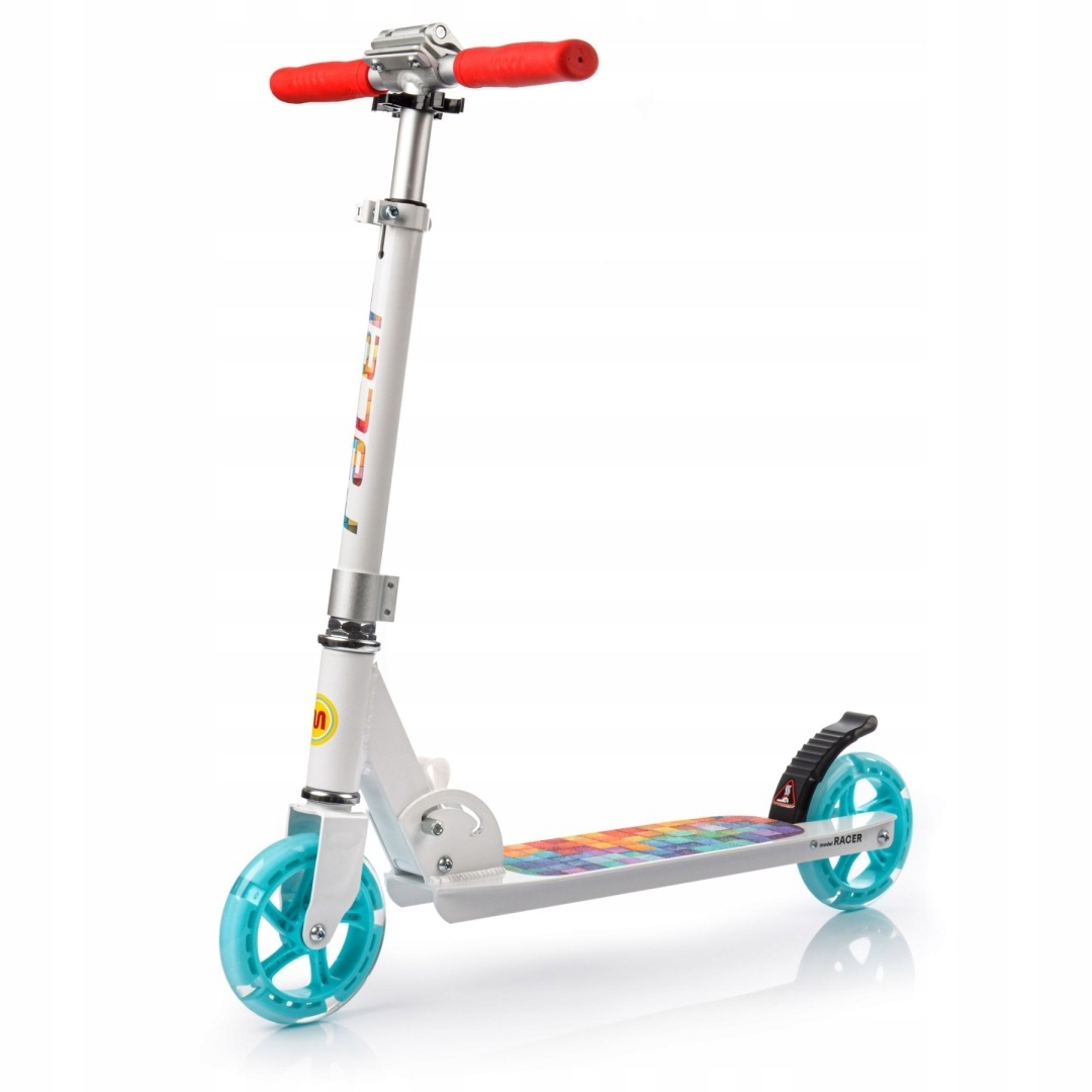 Meteor Hulajnoga Dla Dzieci Racer Cube Regulowana Składana Koła 140MM Led