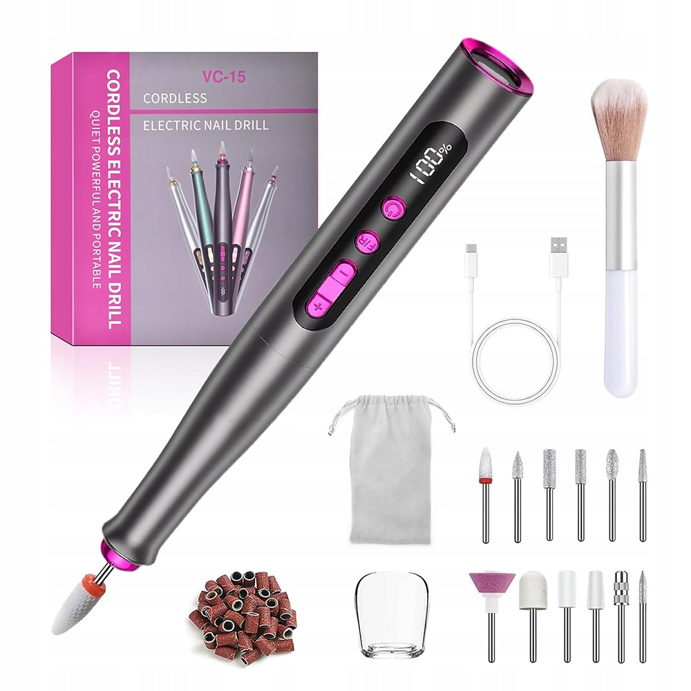 Bruska Na Nehty Mini Pen Pro Manikúru A Pedikúru Frézy