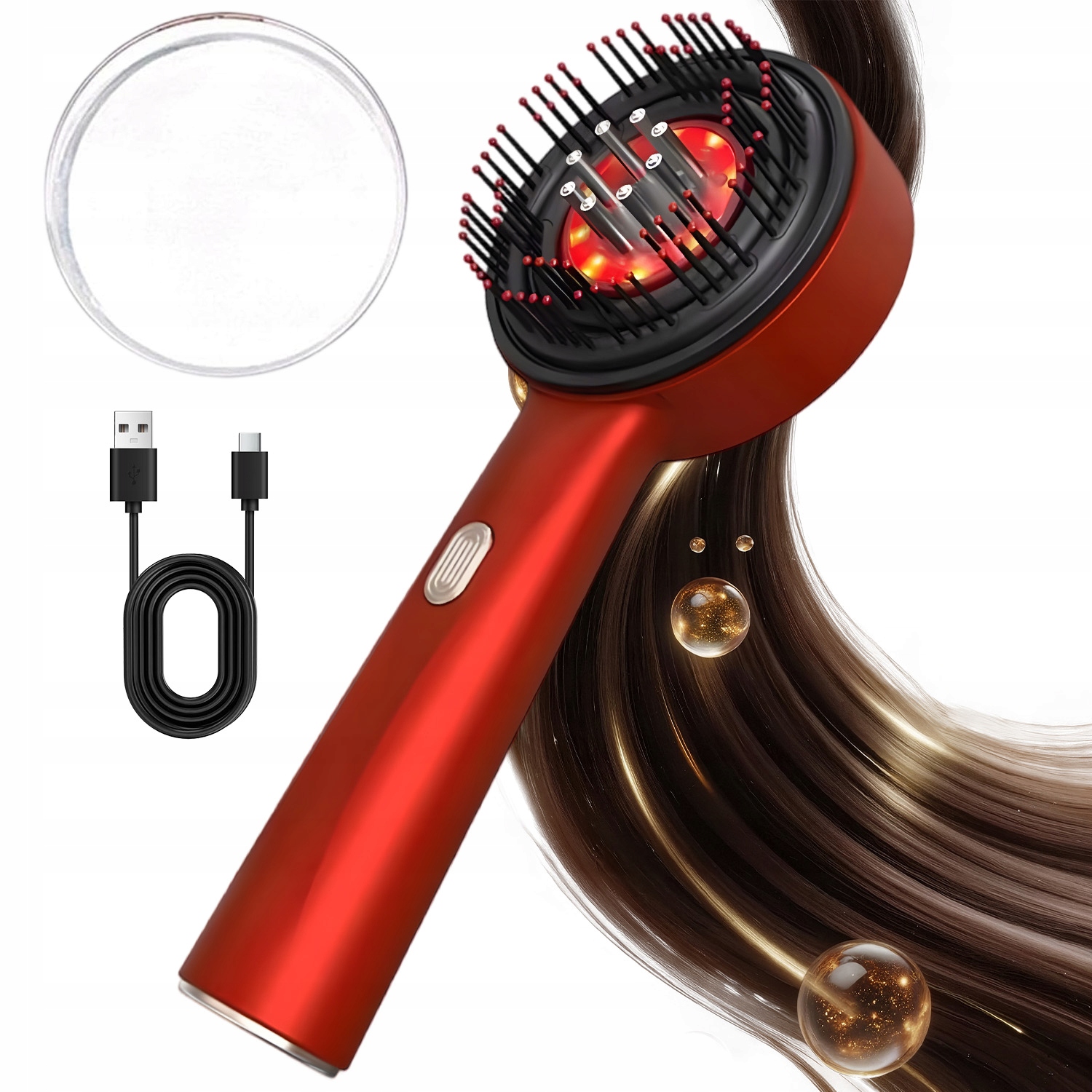 Masážní Kartáč Masážní Přístroj Na Pokožku Hlavy Aplikátor Bezdrátový 3 Režimy