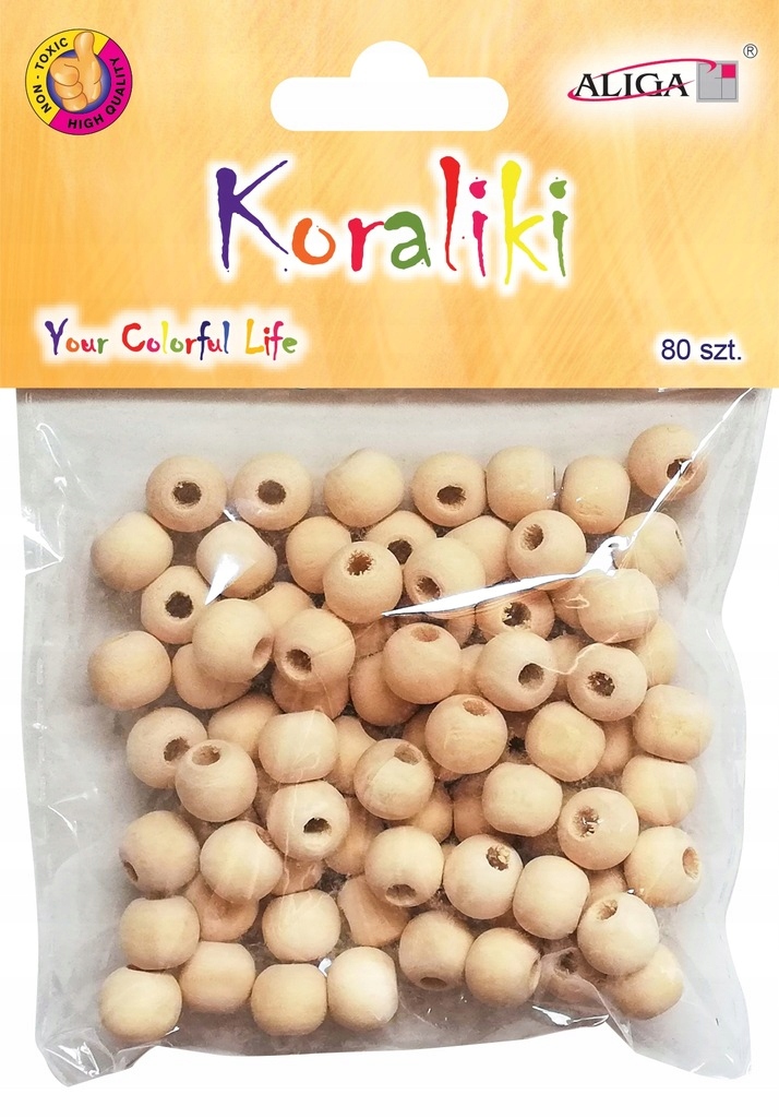 koraliki drewniane naturalne 10mm 80szt. | PJ-5986 — 4