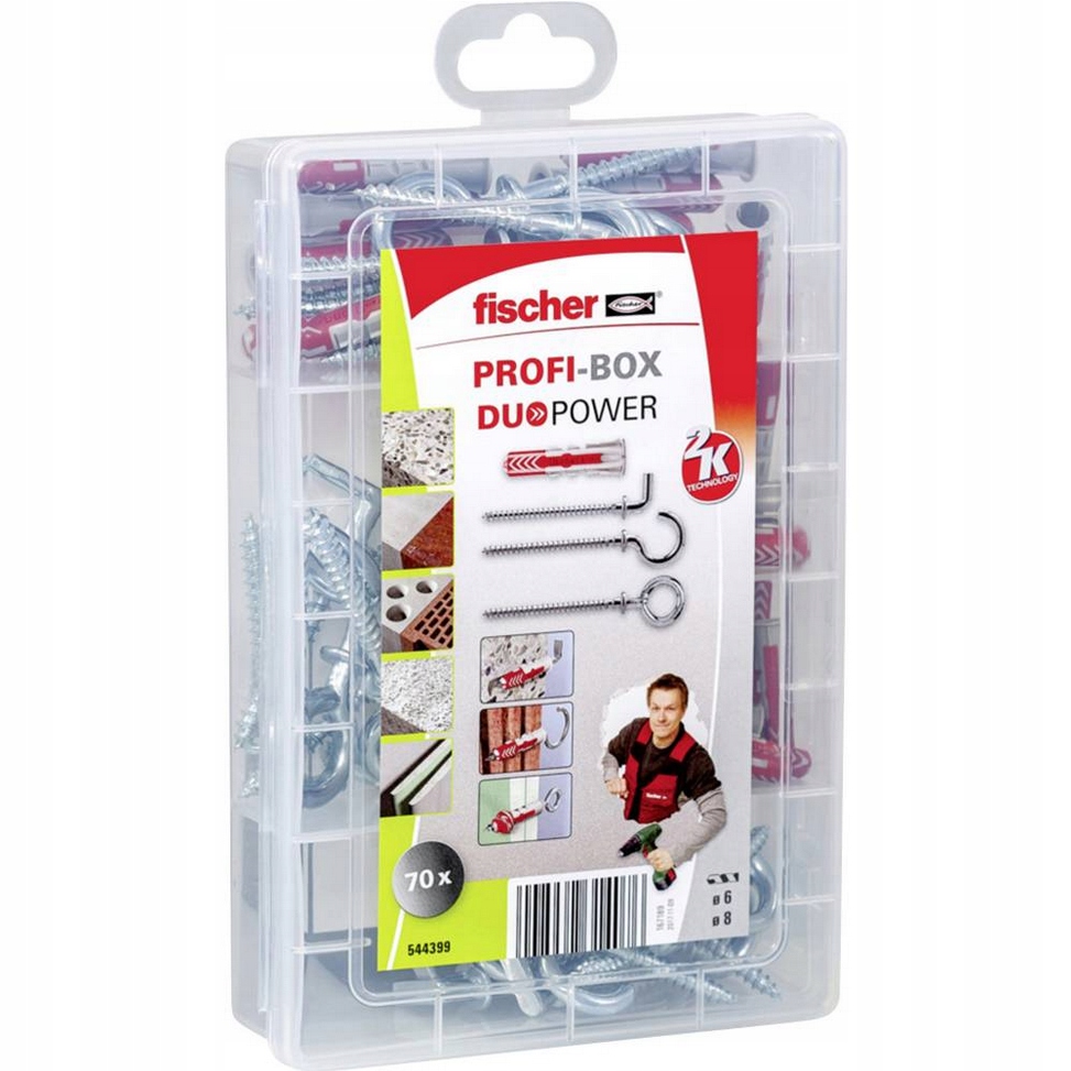

Kołki fischer Duopower Profi-box haki 70szt 544399
