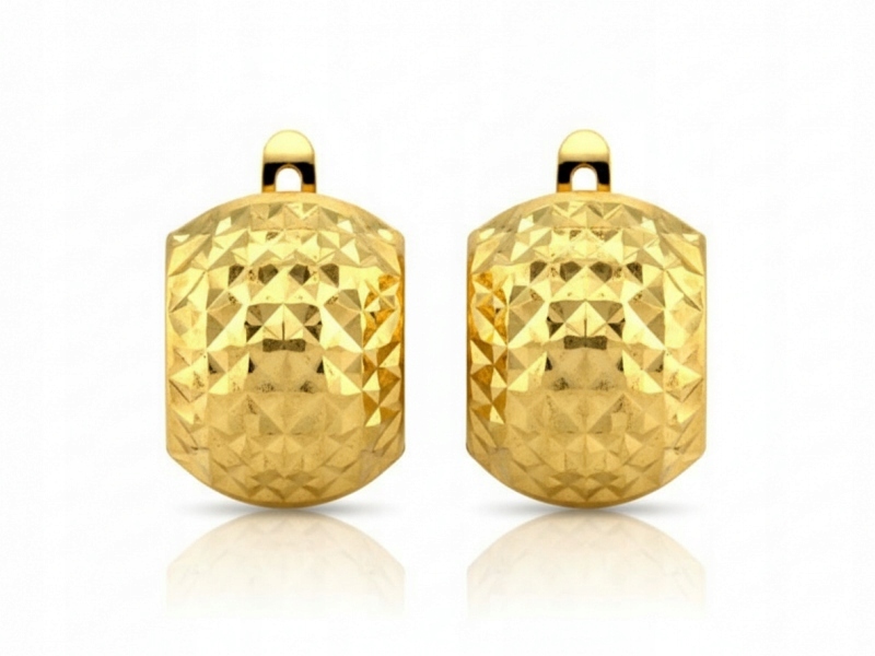 Diamantové Náušnice Ze Zlata 585 na anglickém zapínání pro ženu