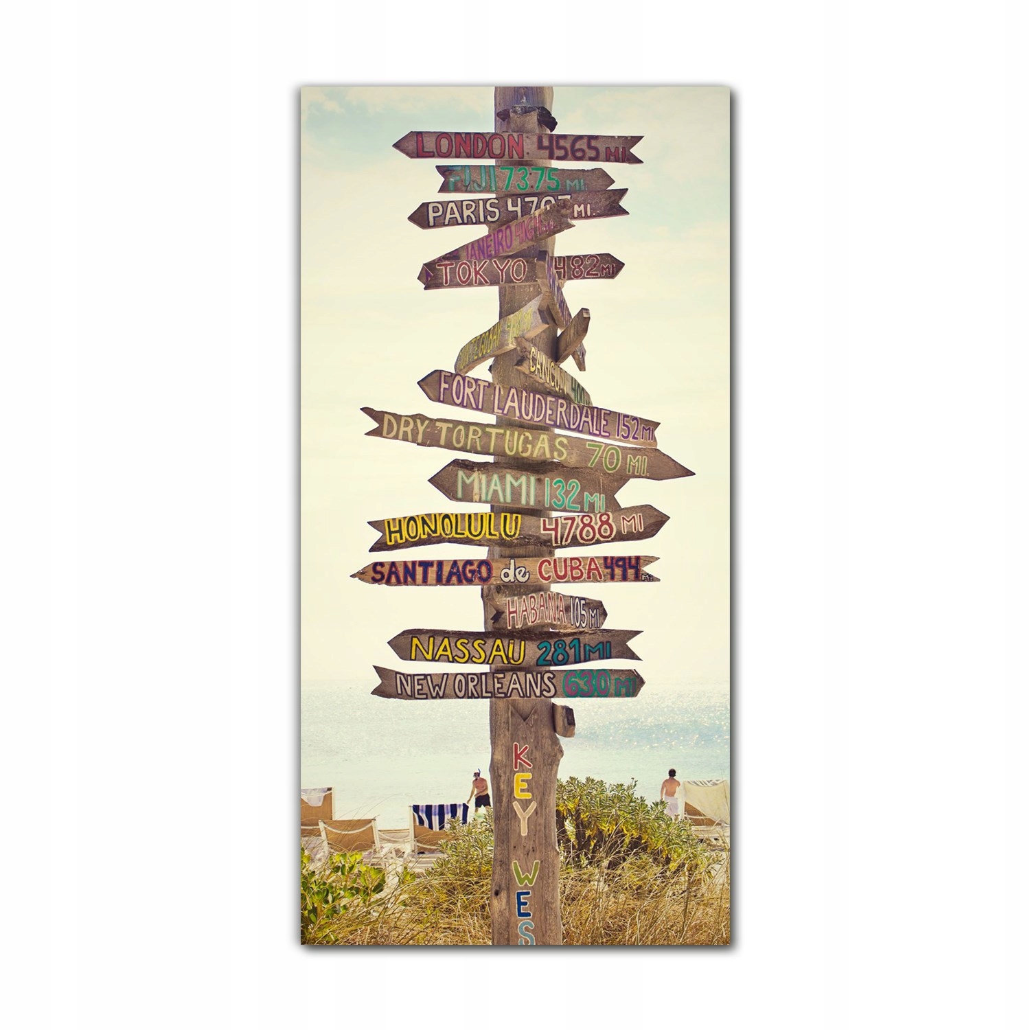 

Foto-obraz na szkle do kuchni 70x140 cm Plaża znak