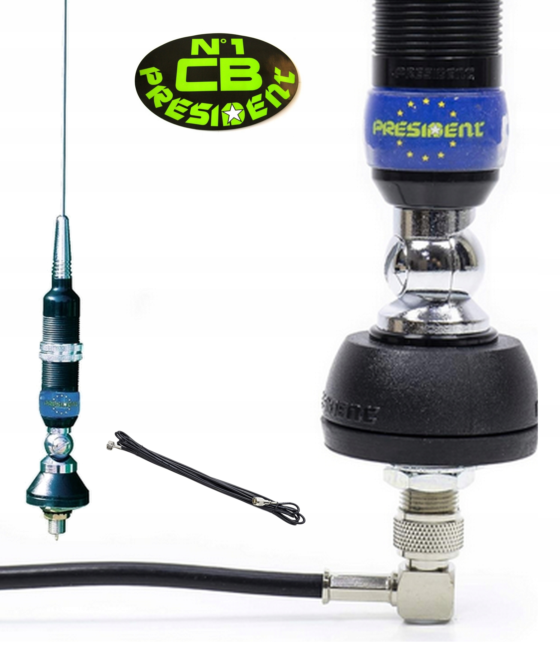 Anténa Cb President Maryland Montážna Originál 155 cm Inox