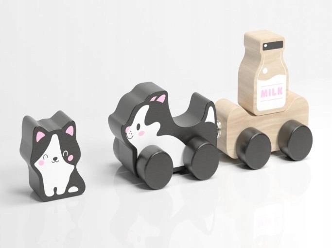 DREWNIANA ZABAWKA MĄDRE KOTKI, CUBIKA