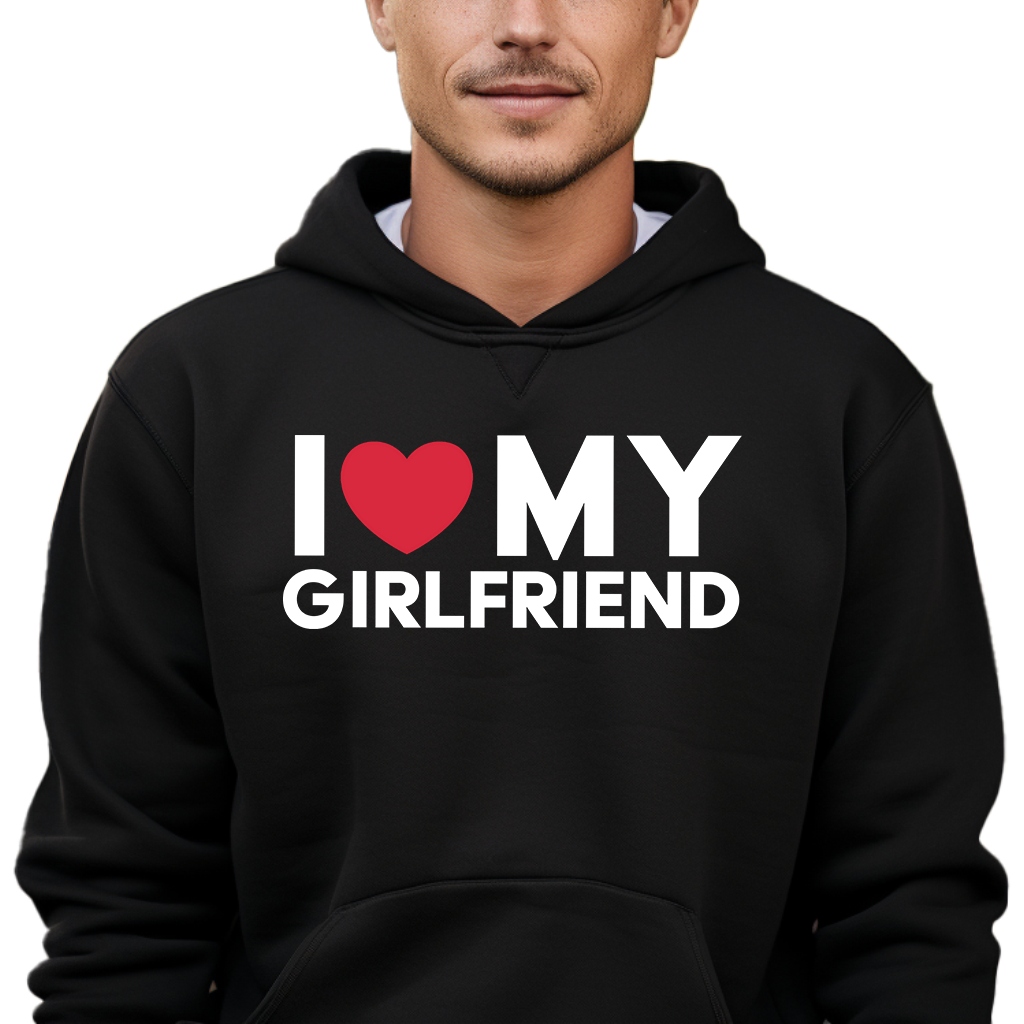mikina s kapucí I <3 My Girlfriend pro chlapce Dárek pro něj S