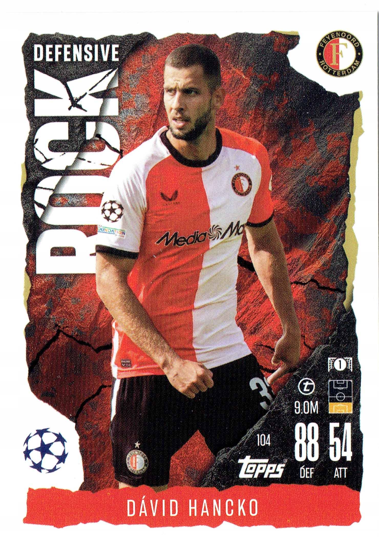 Topps Match Attax Extra 2025 Defensive Rock 104 David Hancko Feyenoord