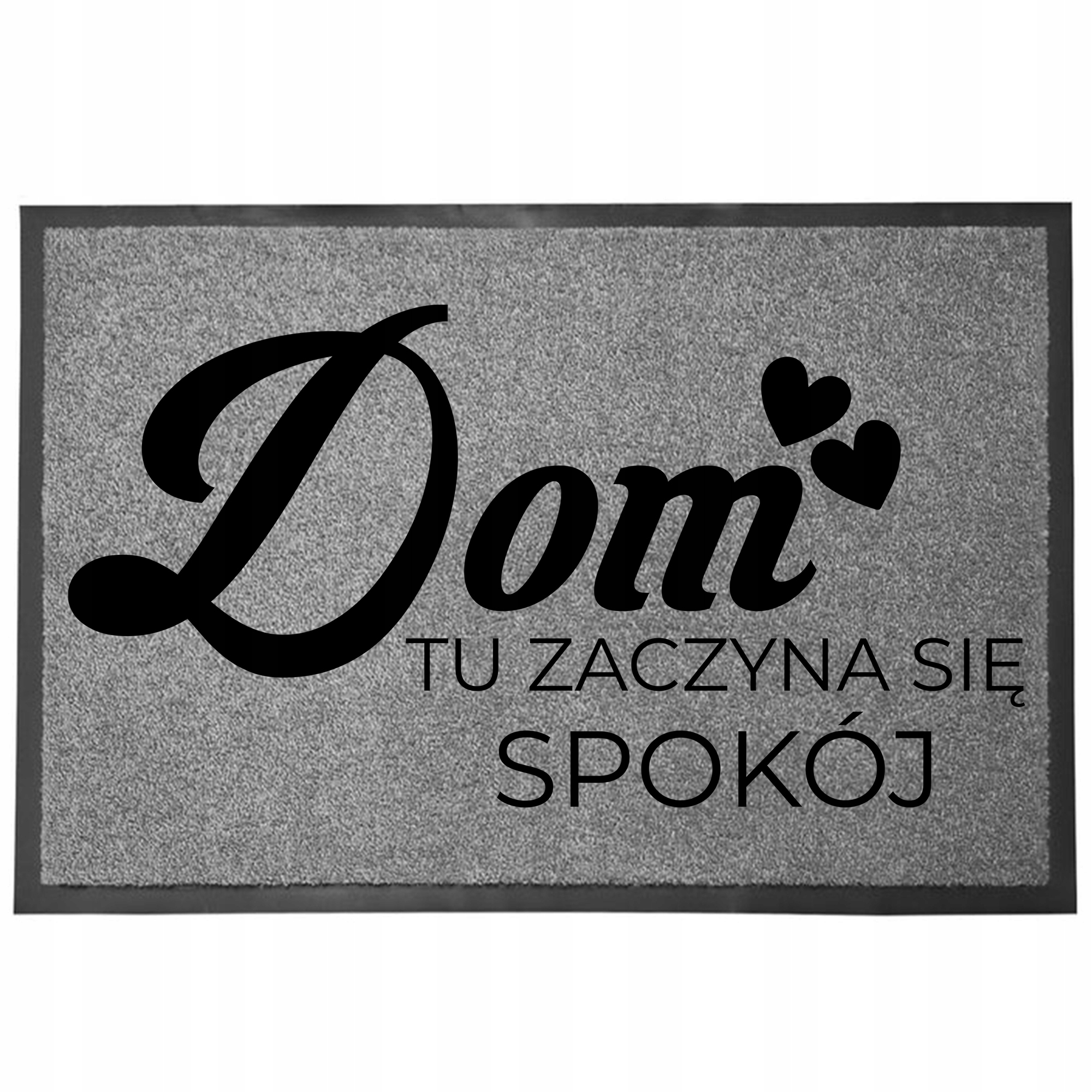 Rohožka Šedá Podlahová Vstupní 60X40 CM Pod Dveře Do Bot Zde Klid