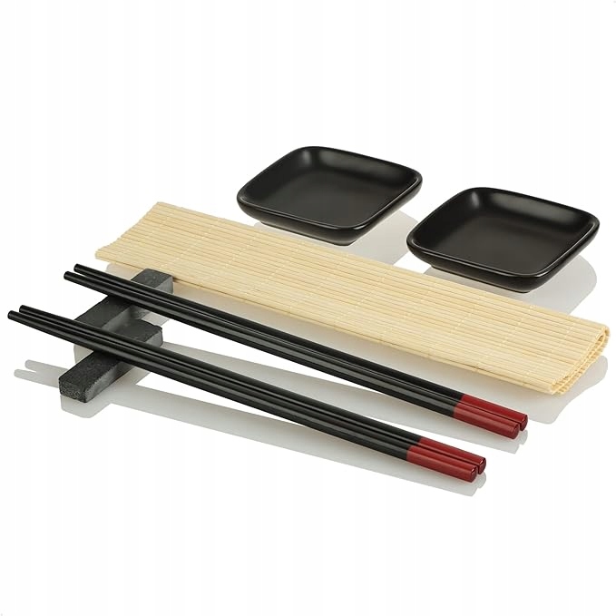 Sada Na Výrobu Sushi Pro 2 Osoby Tyčinky Podložka Misky 7 Ks Jako Dárek