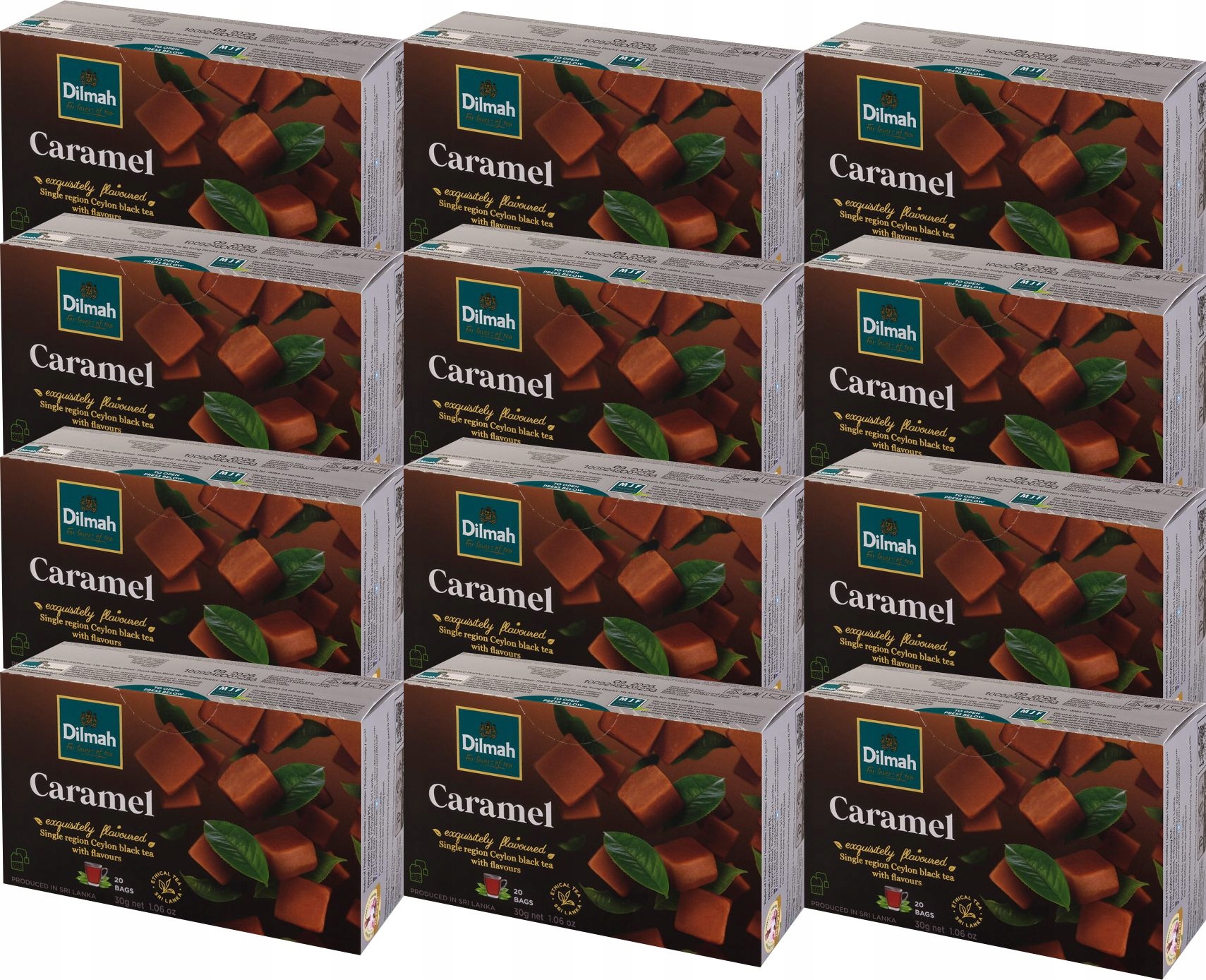 (x12) Dilmah Czarna Herbata z Aromatem Karmelu 20tb
