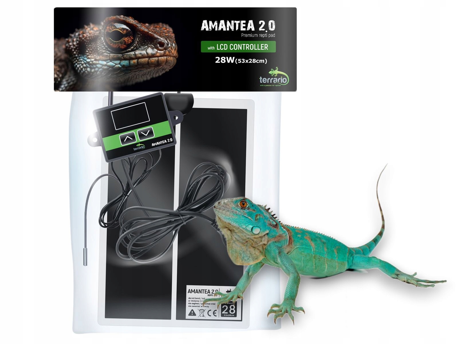 Levně Vyhřívací podložka s 28W termostatem Terrario Amantea 2.0
