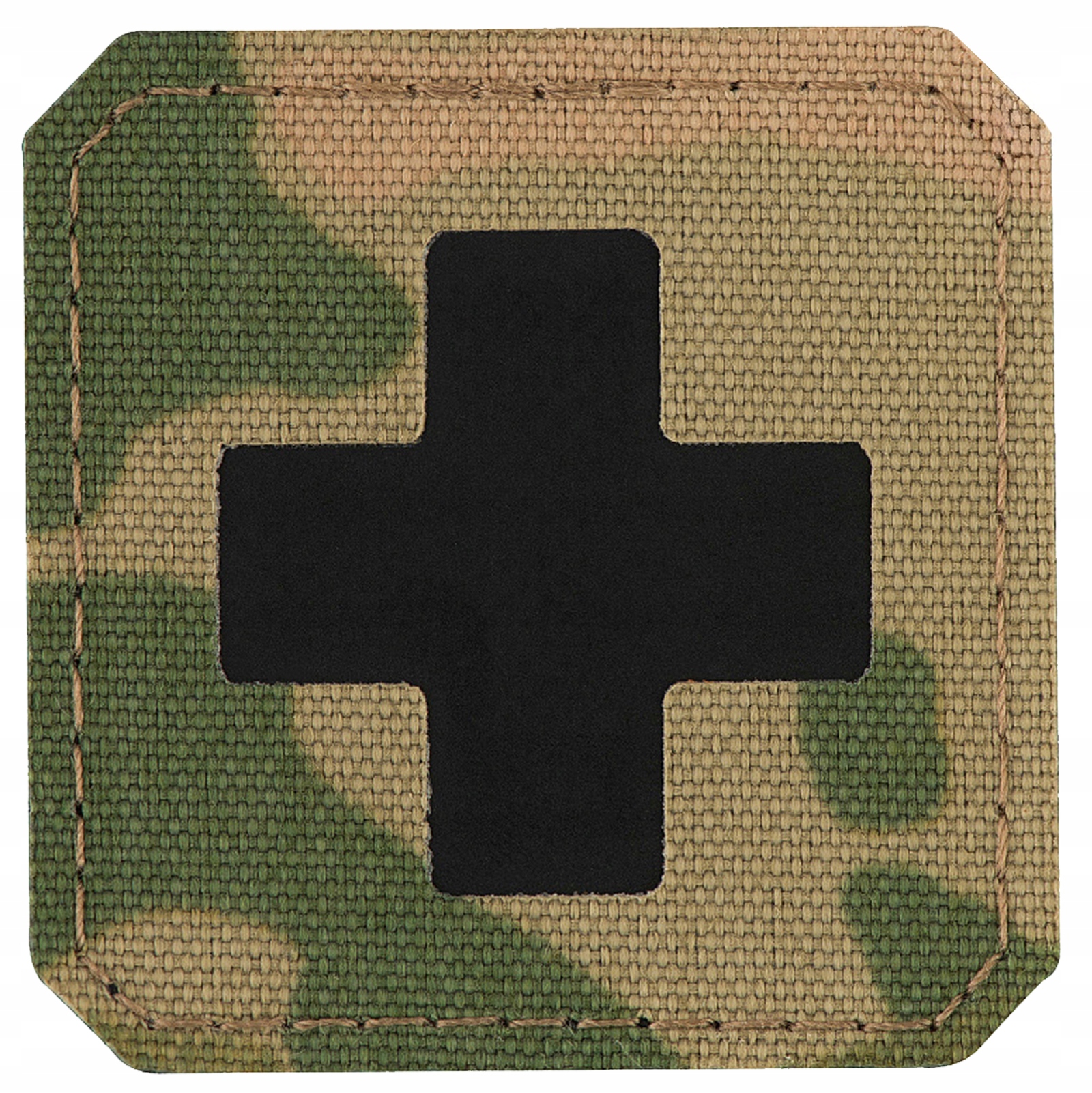 Naszywka 3D Medic Cross square M-Tac krzyż medyka Pvc multicam-czarny