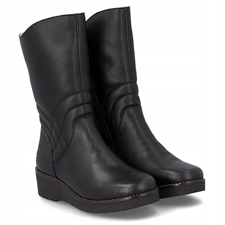 Rieker Y4656-00 Černé dámské kozačky černé Kůže Vel. .37