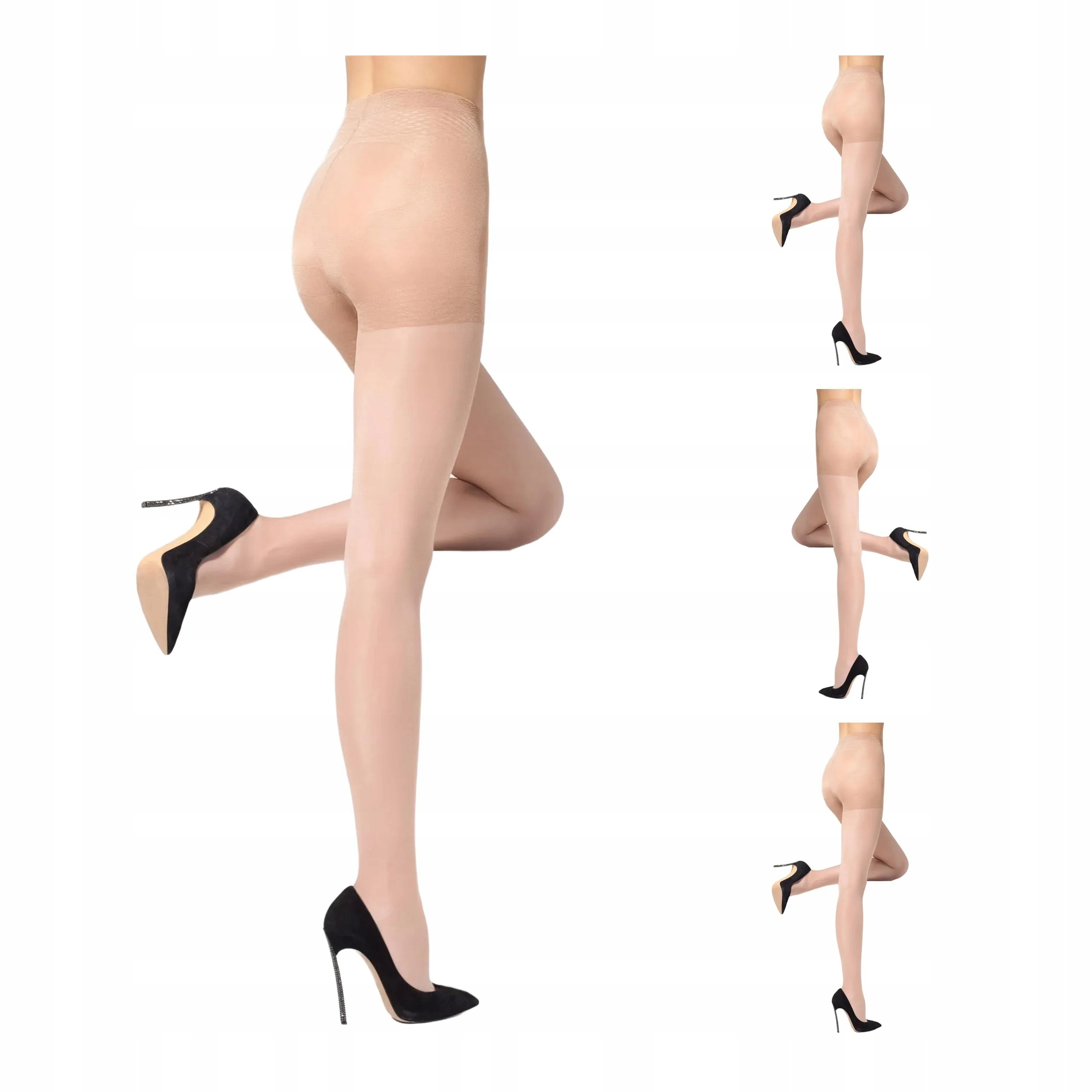 4 páry Punčocháče 303 Push-up 4x Natural 5-XL