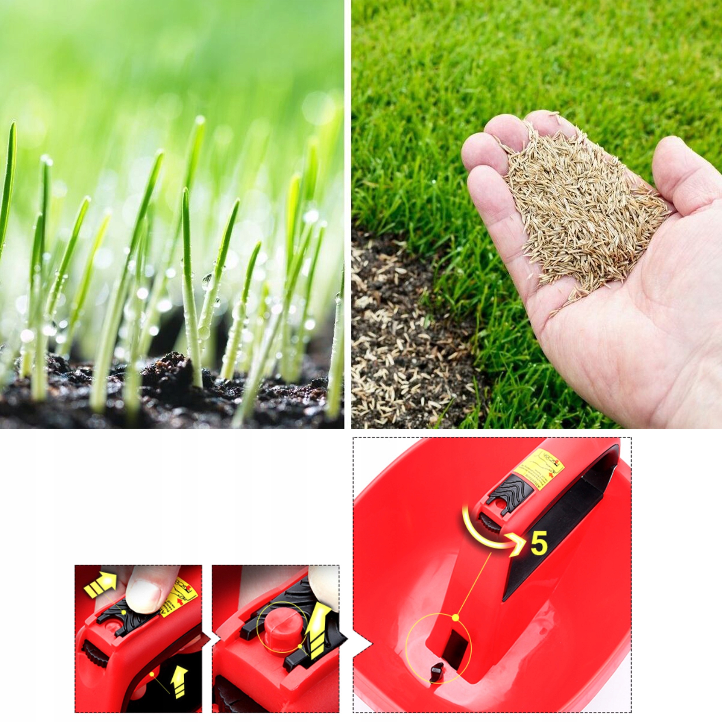 SIEWNIK Automatyczny OGRODOWY ROZSIEWACZ NAWOZU NASION Na BATERIE Kod producenta 5904100211302