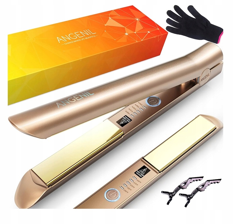 Angenil Titanová Žehlička Na Vlasy 2v1