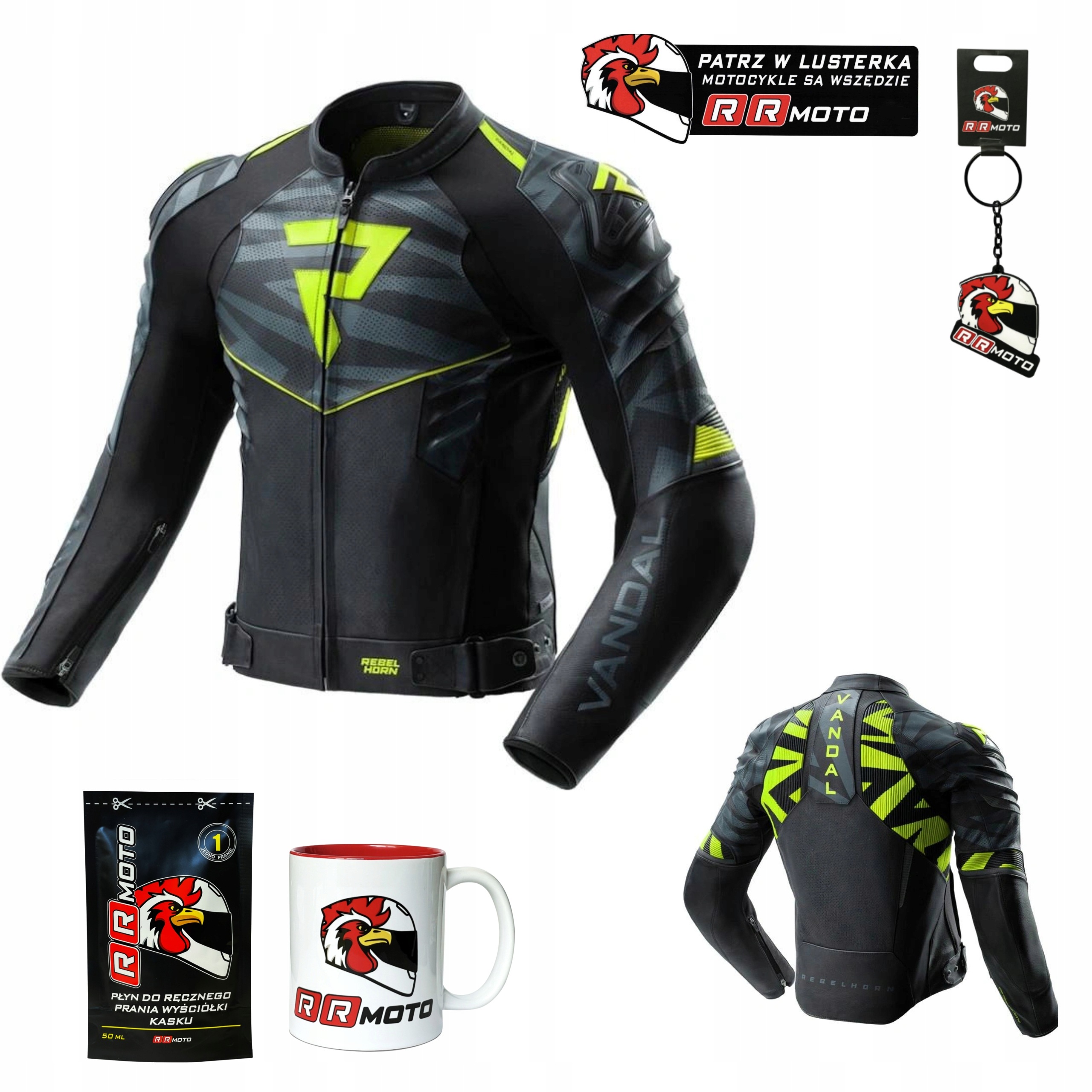 Bunda Rebelhorn Vandal 2 Black/grey/fluo Yellow šedá žltá fluo Darčeky