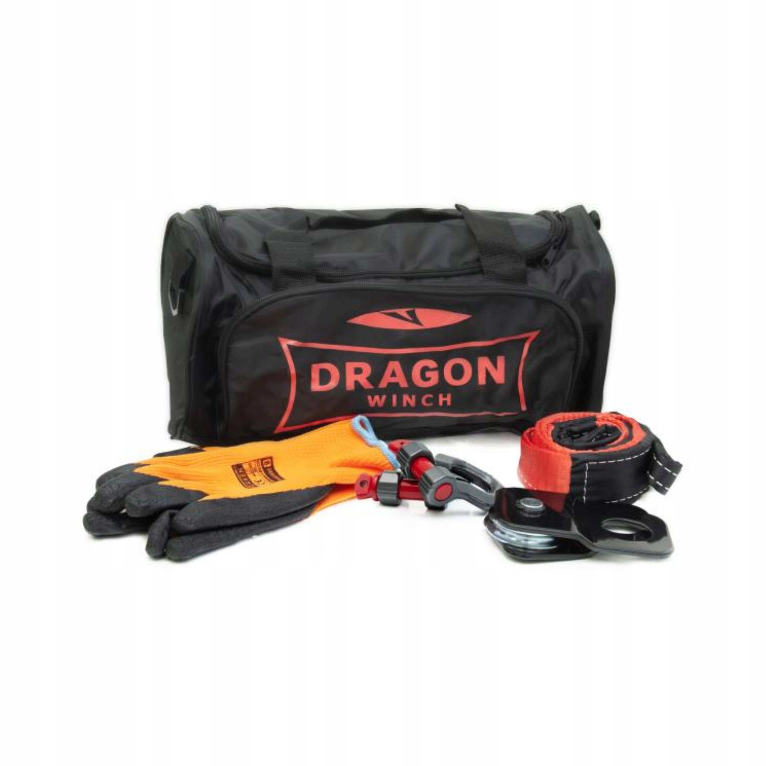 Dragon Winch Sada Atv Taška, Bloky 4T, 2x Šekle 5/8, Pás, Rukavice
