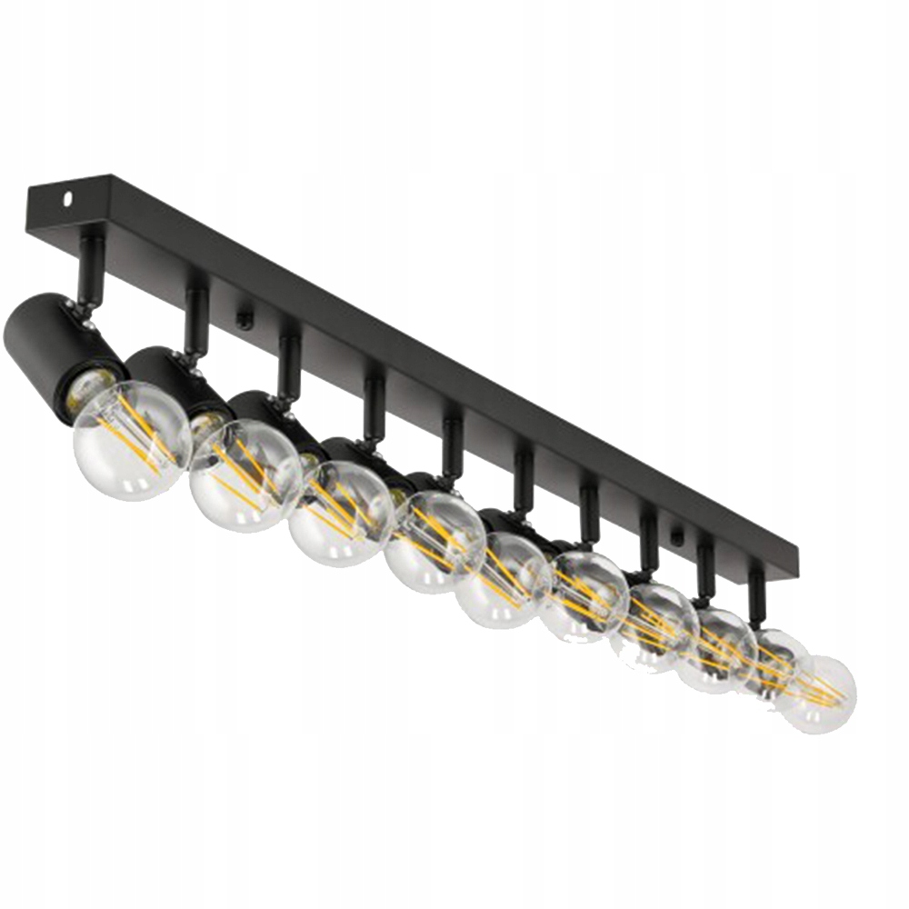 Lampa Sufitowa LED Szyna Reflektor SPOT REGULOWANA 10x E27 LOFT RETRO