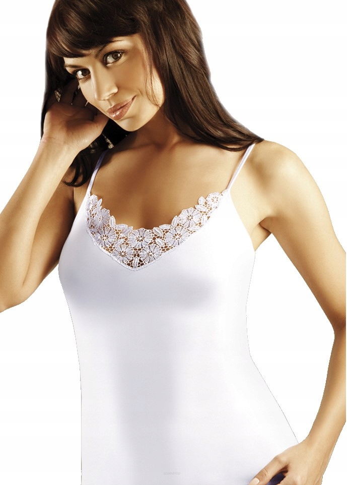 EMILI koszulka ramiączko bawełna KASIA biała