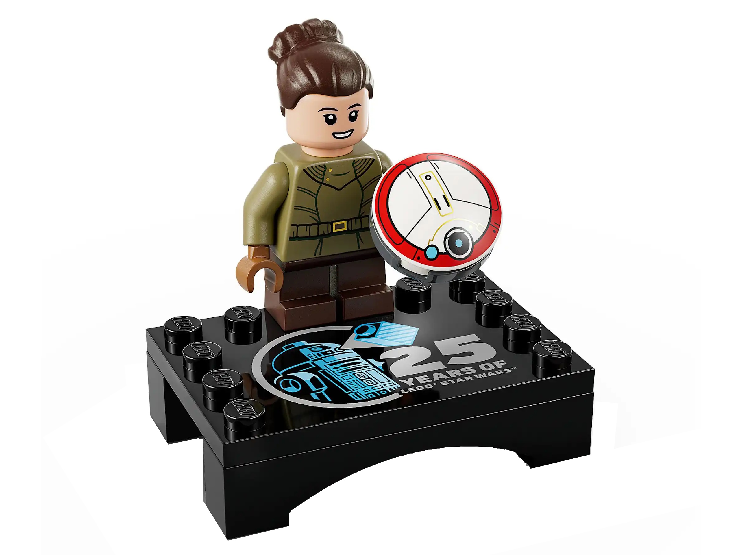 Lego Star Wars- Leia (Young) sw1348 Droid (Lola) sw1394 podstawka 75392