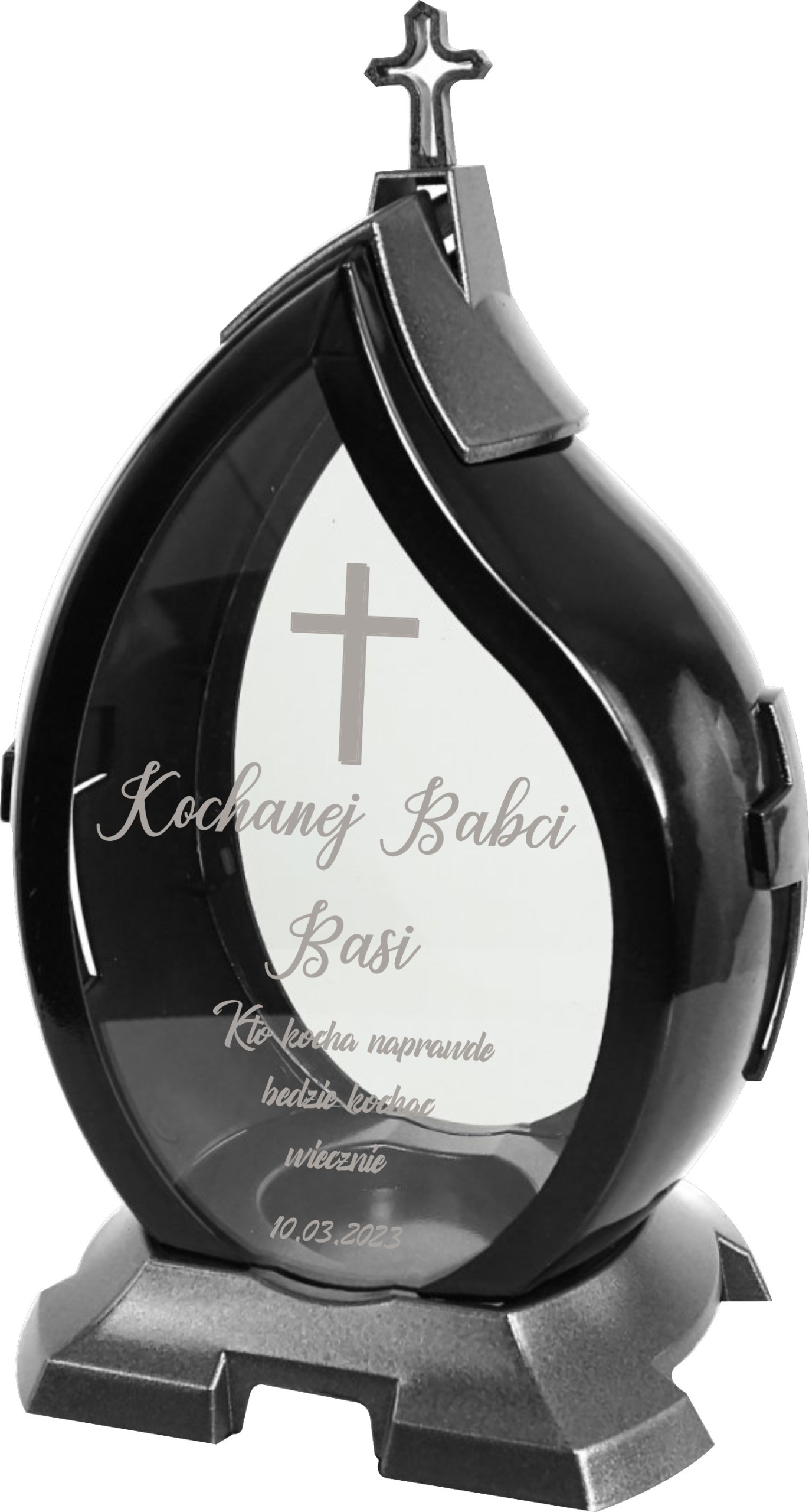 Velký Hřbitovní Svíčka S nápisem gravírováním pro dědečkovu babičku