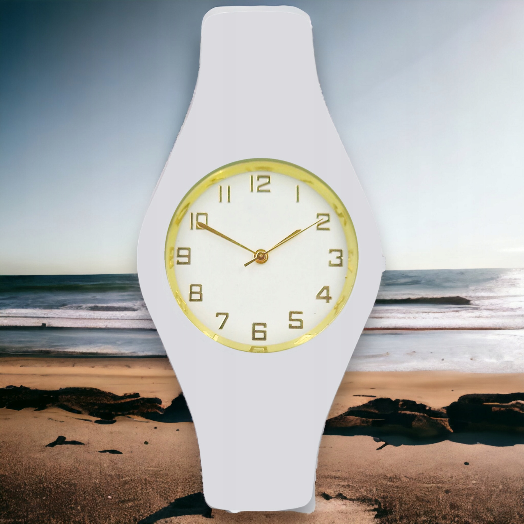 Zegarek Damski Silikonowy Pasek Kurren Kwarcowy Idealny Na Prezent Funkcje Wodoszczelny