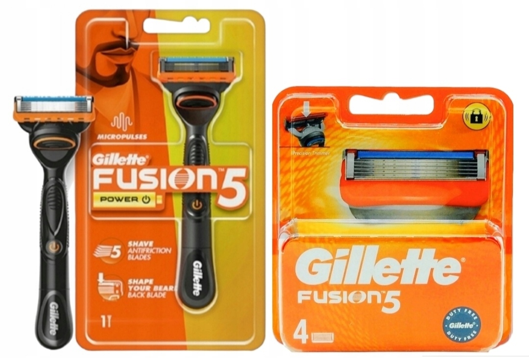 Gillette Fusion5 Wkłady (4szt.) Maszynka Gillette Fusion5 Power (1szt)