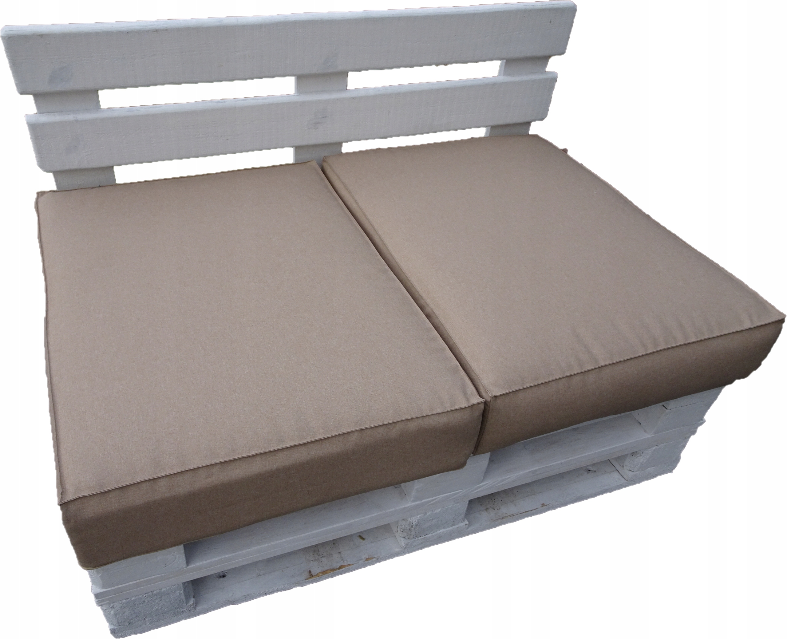 Polštář sedák na Jednu Euro-paletu sada 2 kusů 80 x 60 Cappuccino