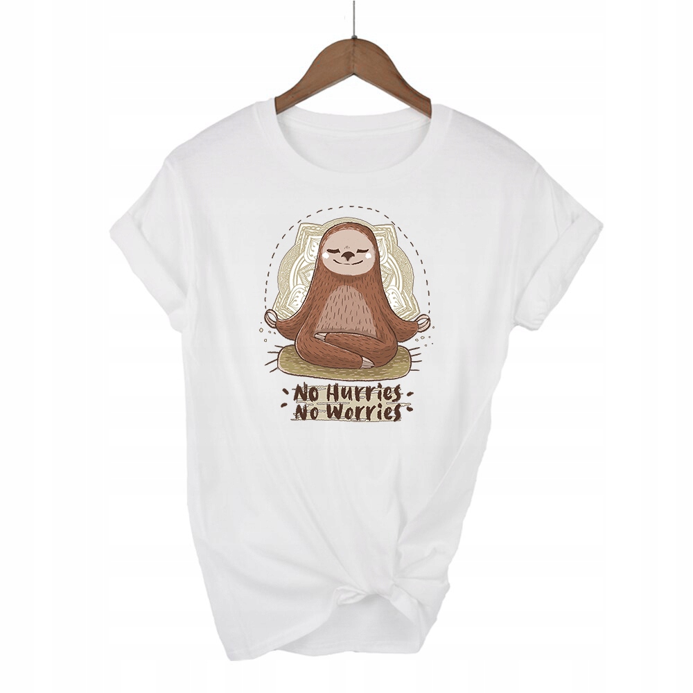 

Koszulka Damska Biała rozm L nadruk Leniwiec 05