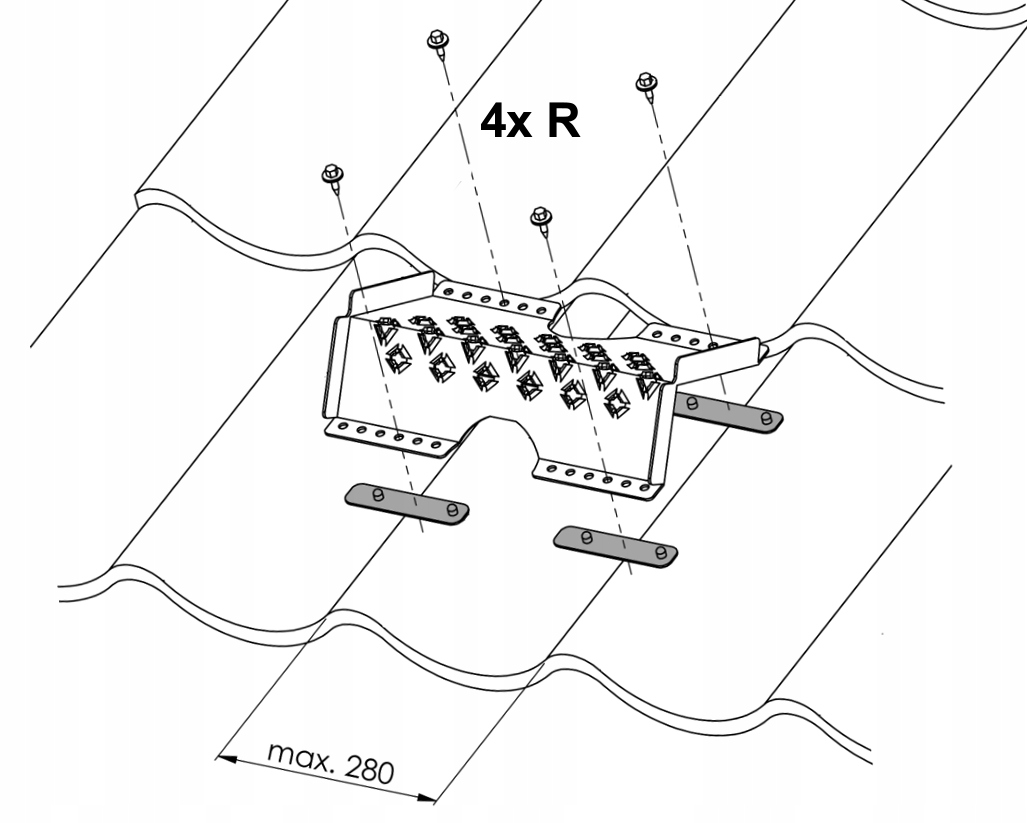 Stopień kominiarski do blachy CWL 8017 Marka inna