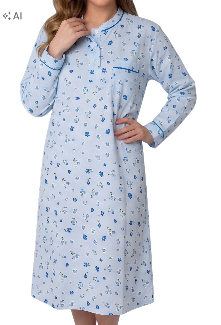 Flanelová bavlněná dámská košile noční Formax s teplými knoflíky 2XL