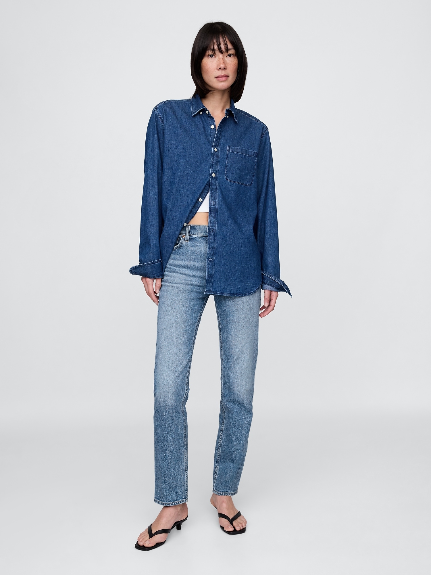 Gap Džíny High Rise ’90s Slim Straight