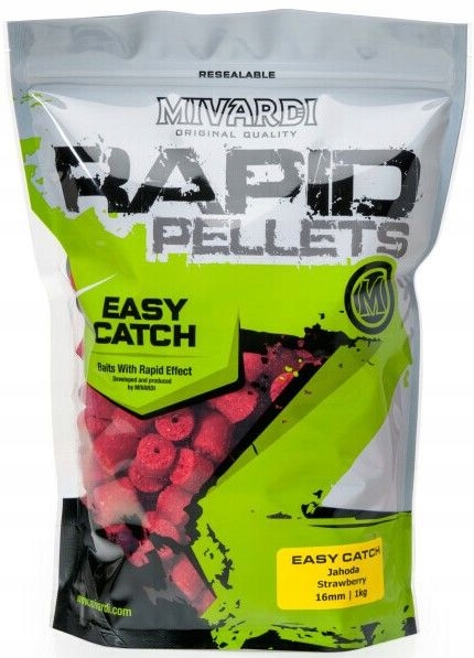 Pellet Mivardi Rapid 1kg 12mm Easy Catch Truskawka