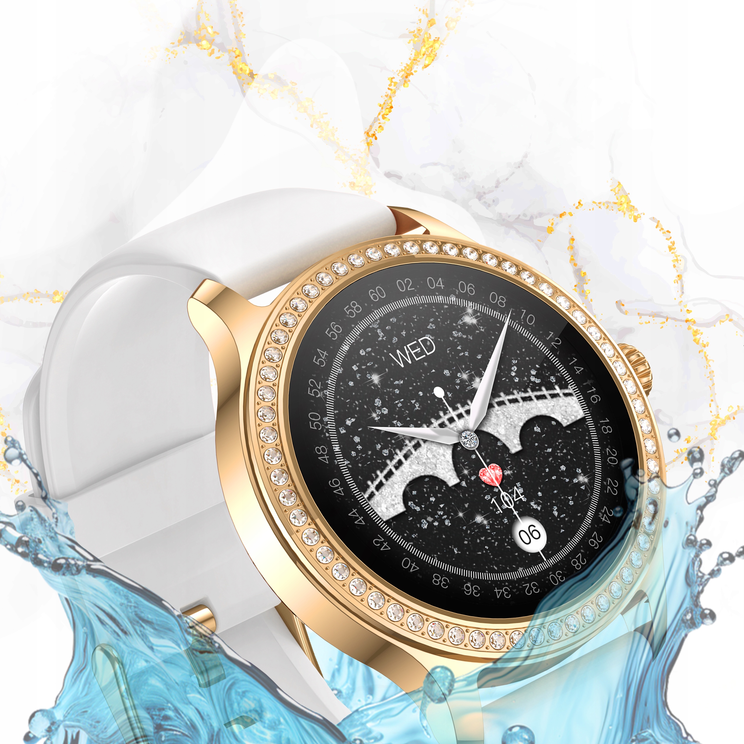 SMARTWATCH ZEGAREK MENU POLSKIE DAMSKI ROZMOWY SPORT PULS SMART WATCH Rodzaj smartwatch
