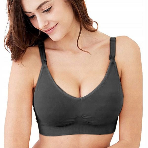 BIUSTONOSZ CIĄŻOWY STANIK BEZSZWOWY DO KARMIENIA TOP SPORTOWY KRÓJ S/M