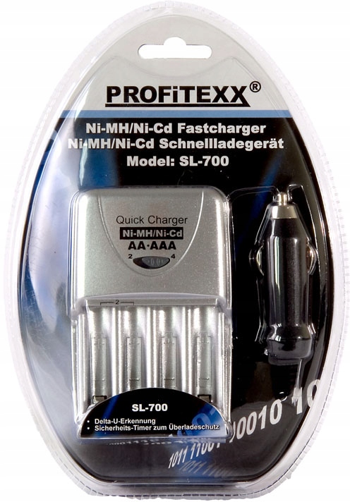 PROFiTEXX Szybka Ładowarka 230V/12V AA AAA