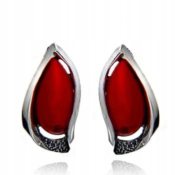 Stříbrné Klipsy S Korálem K438 Stříbro 925