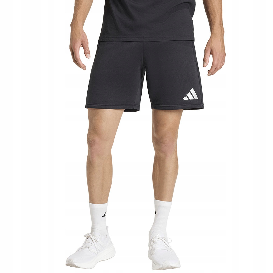 Spodenki Bawełna Adidas Entrada 26 Sweat KF5923 Czarne Z Kieszeniami r. L