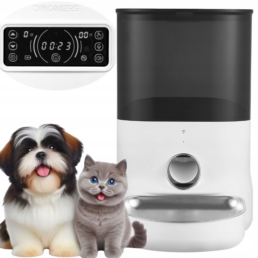 Levně Dávkovač Automatický Podavač krmiva pro psa kočku programátor Dogness 4 l