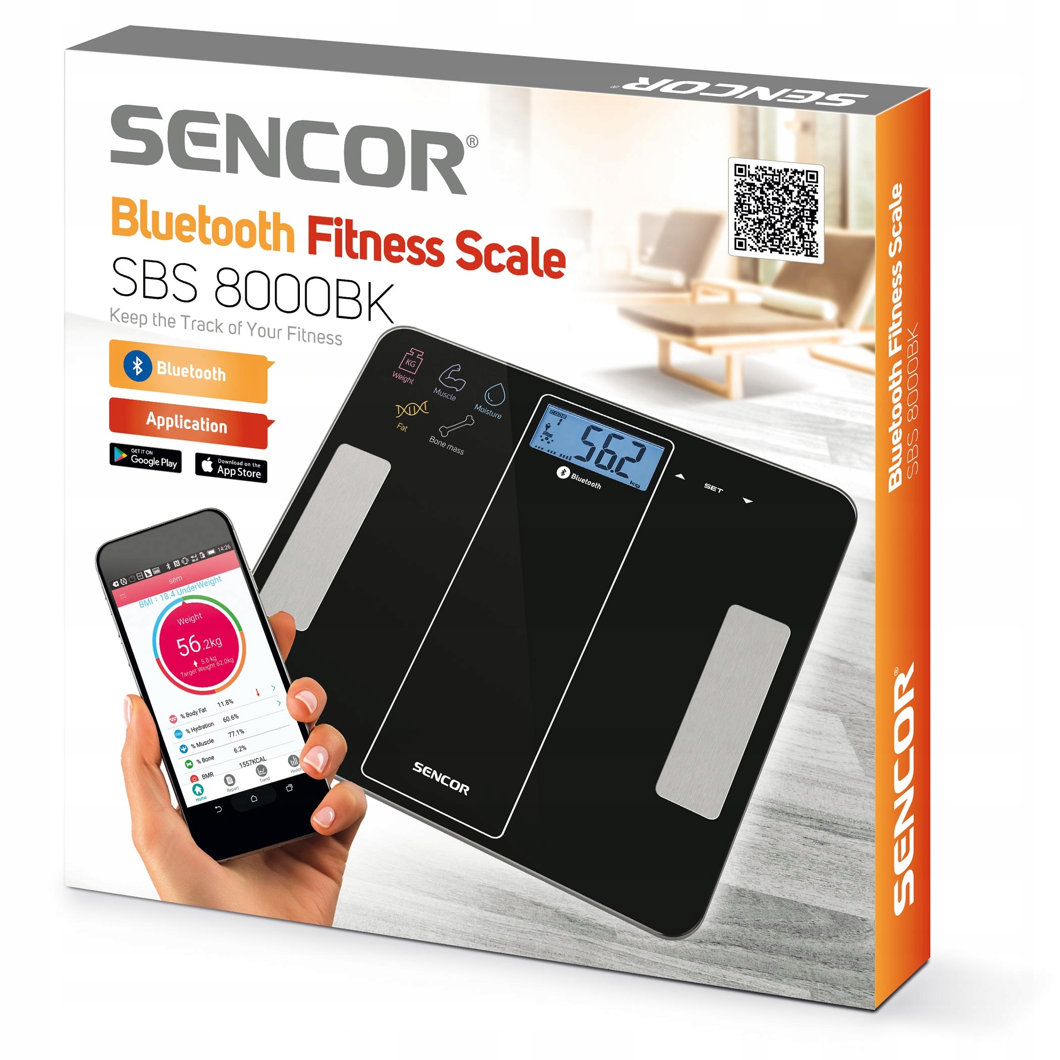 Waga Sencor Fitness Bluetooth Sbs 800BK