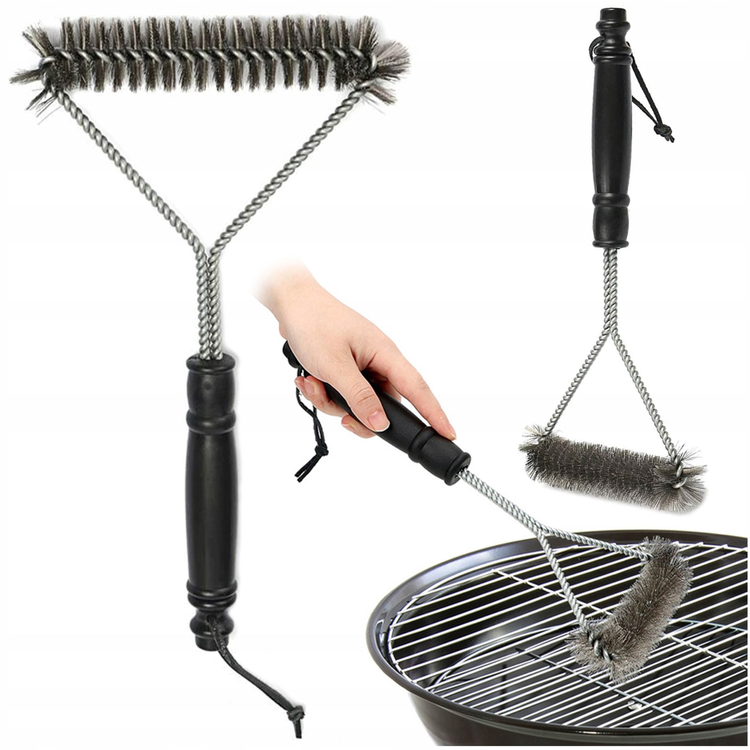 SZCZOTKA DO CZYSZCZENIA RUSZTU GRILLA 30 CM NOWA WYSOKA JAKOŚĆ TRWAŁA