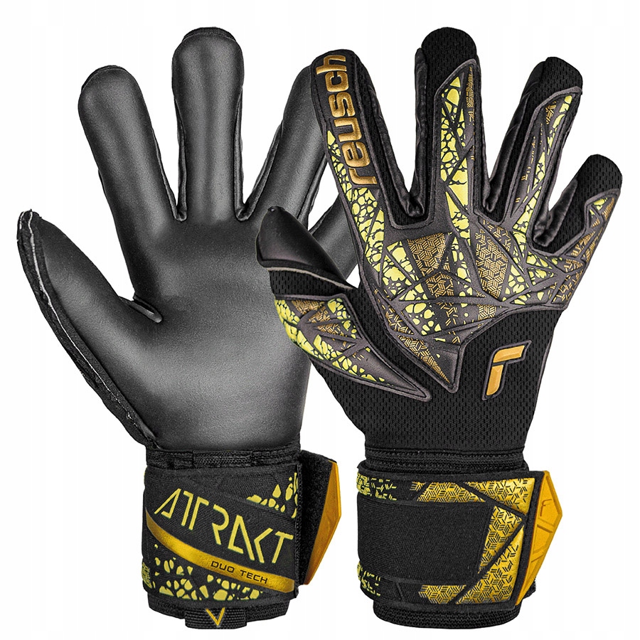 Reusch Attrakt Duo Finger Support (10) Unisexové rukavice Černá