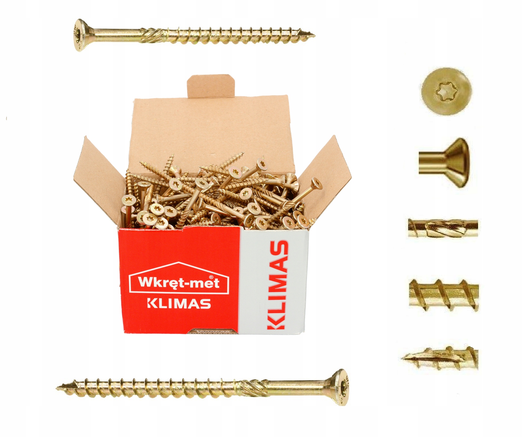 

Wkręty Ciesielskie 8x80 Torx Łeb Stożkowy 50szt